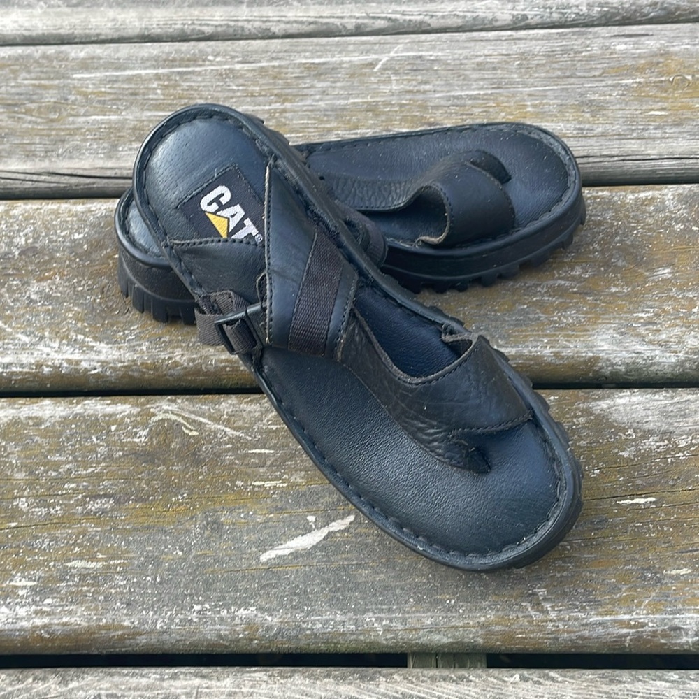 Cat Caterpillar Leather Sandals Chunky Sole